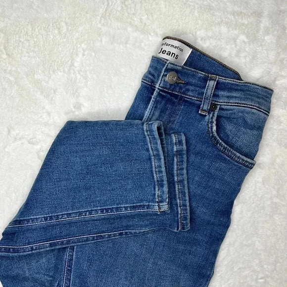 Reformation Harper High Rise Skinny Jeans Destin Wash Size 25 - Picture 6 of 8
